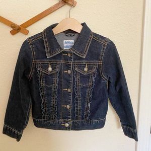 Children’s Place Denim Jacket With Ruffles Size 4T
